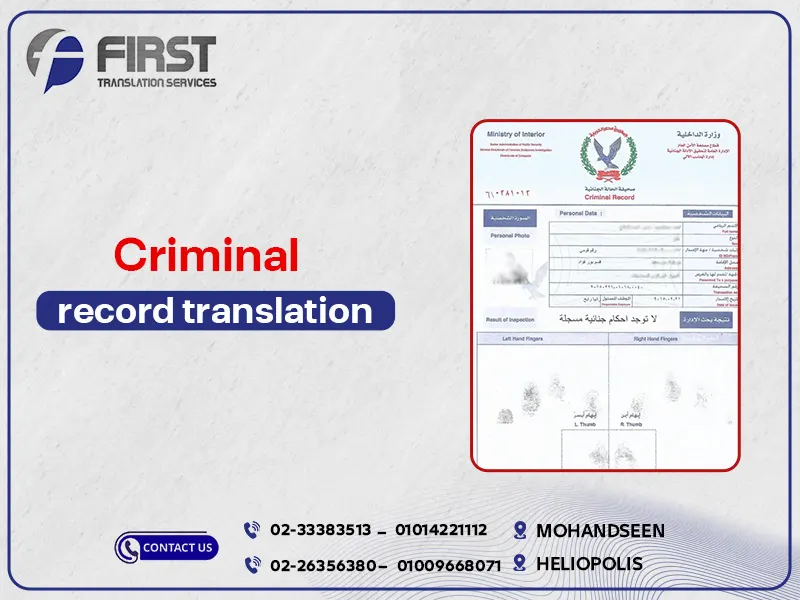 Criminal Record Translation